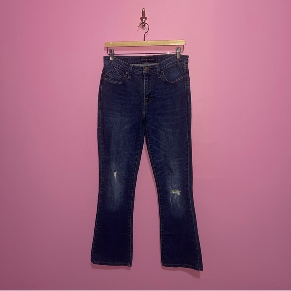 Rock & Republic Jeans Women’s Size 12 US Blue Denim Studded Kasandra Bootcut - Picture 2 of 14